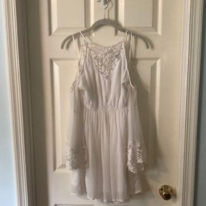 Boho Floral Lace White Abercrombie and Fitch Dress